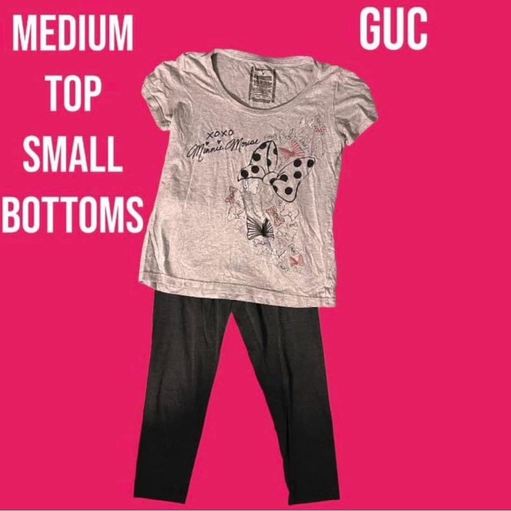 Minnie Mouse Top + Gray leggings